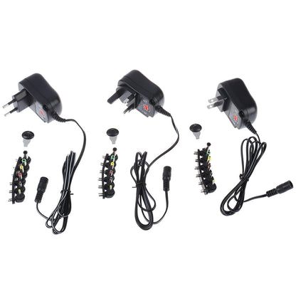 C5 3-12V 12W Adjustable Voltage Regulated Switch Power Supply Power Adapter Multifunction Charger With DC Tips, US Plug, UK Plug, EU Plug
