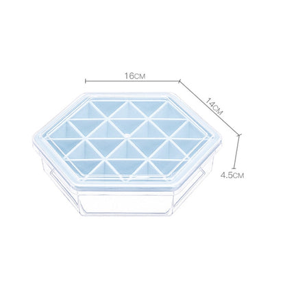 Home Creative DIY Ice Grid Mould Hexagonal Homemade Ice Mold With Tray Ice Cube Ice Cream Ice Box, Blue, Green, Pink, Purple
