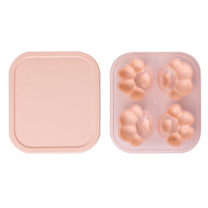 Household Cat Paw Shape Creative Silicone Ice Box Ice Cube Mold Ice Hockey DIY Food Supplement Box with Lid, Cat Paw Shape(Lilac Purple), Cat Paw Shape(Shrimp Red), Cat Paw Shape(Vegetation Green), Cat Paw Shape(Blue Green), Cat Paw Shape(Pink Purple)