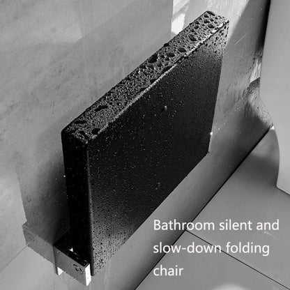 TX-116N-UP Bathroom Shower Seat Elderly Household Wall-Mounted Toilet Folding Stool, Black, White