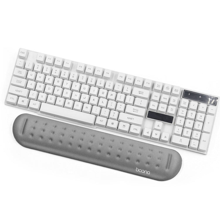 Baona Silicone Memory Cotton Wrist Pad Massage Hole Keyboard Mouse Pad, Style:, Mouse Pad (Blue), Mouse Pad (Gray), Mouse Pad (Black), Mouse Pad (Pink), Medium Keyboard Rest (Blue), Medium Keyboard Rest (Gray), Medium Keyboard Rest (Black)             ...