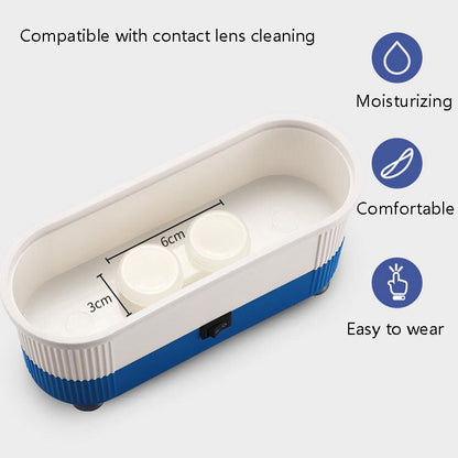 3 in 1 Glasses Cleaning Machine Small Contact Lens Glasses Jewelry Watch Cleaner, Pink, Blue