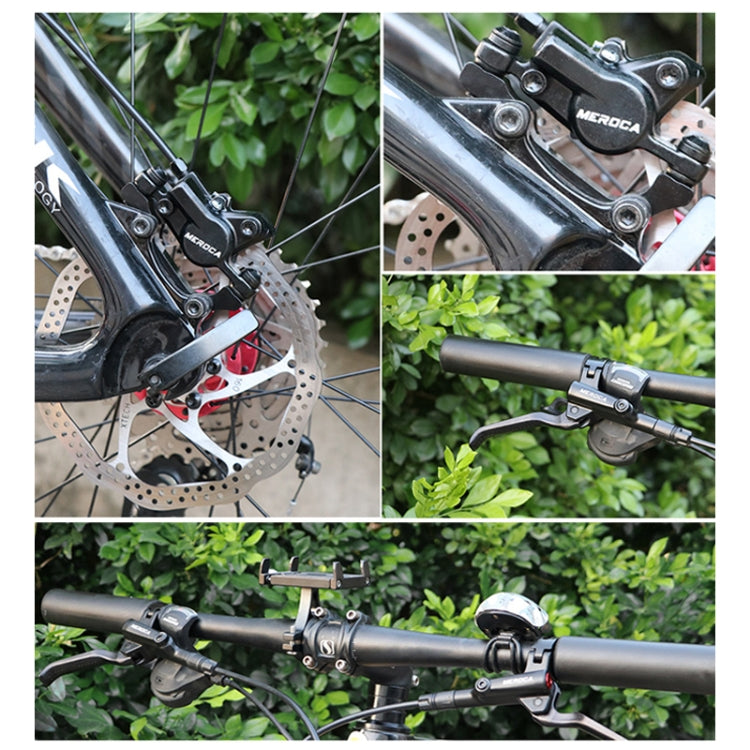 Meroca M800 Bicycle Brake Mountain Bike Universal Bilateral Brake Oil Pressure Disc Brake, Style:, 1 Pair Oil Brakes, 1 Pair Oil Brakes + 1 Pair Disc Brakes, Right Front 800mm, Left Back 1400mm, Right Front 800mm + Disc Brake                           ...