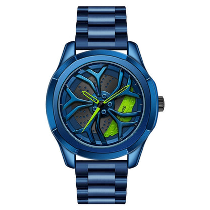 SANDA P1065 Wheel Series Casual Steel Band Quartz Watch For Men, For Men Silver Red, For Men Blue Green, For Men Black Green, For Men Silver Green, For Men Blue Red, For Men Black Red