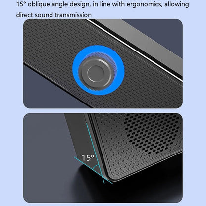 LeerFel Long Computer Wired Speaker Heavy Wellness Computer Multimedia Audio, 350TS (with Blueteeth), 350T (without Bluetooth)