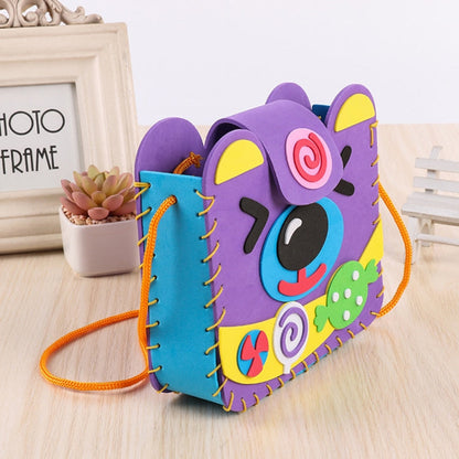 3 PCS Multicolor EVA Foam Puzzles Lovely Animals Children Handmade Bags, Random Style Delivery, 3 PCS EVA Foam Puzzles