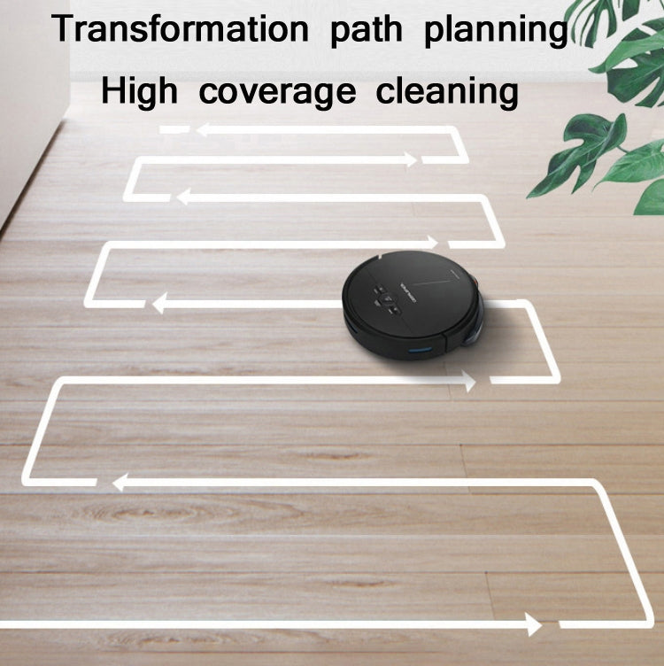 GEERLEPOL Smart Home Automatic Refilling Sweeping Robot, High Configuration Support Mobile Phone APP, White, Black