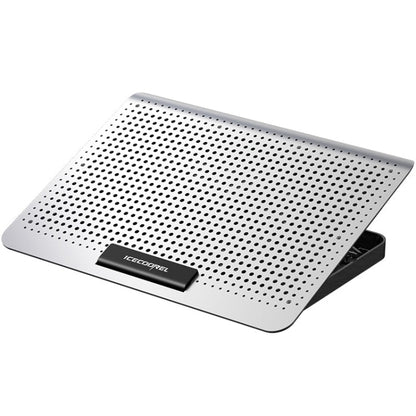 ICE COOREL Laptop Aluminum Alloy Radiator Fan Silent Notebook Cooling Bracket, Space Silver, Six-Fan Space Silver, Six-Fan Tungsten Gold Black