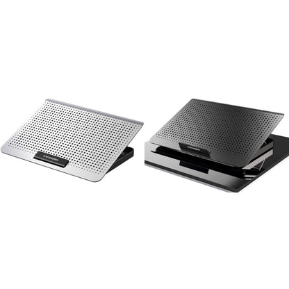 ICE COOREL Laptop Aluminum Alloy Radiator Fan Silent Notebook Cooling Bracket, Space Silver, Six-Fan Space Silver, Six-Fan Tungsten Gold Black