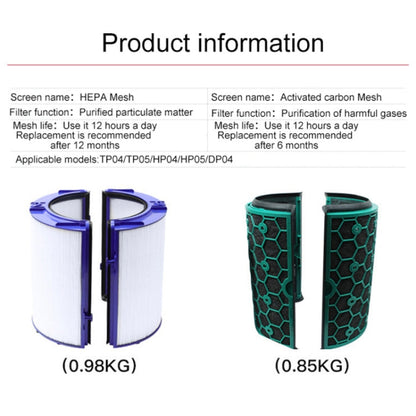 Air Purifier Filter Accessories For Dyson TP04 / DP04 / HP04，Specification：, 1 set Filter + 1 Set Activated Carbon, 1 Set Filter, 1 Set Activated Carbon