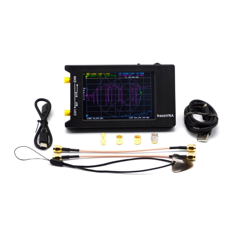 NANOVNA-H Upgraded Version 2.8 Inch TFT 50Khz-1.5Ghz Vector Network Antenna Analyzer MF HF VHF UHF With SD Card Slot Without Card, 4 Inch