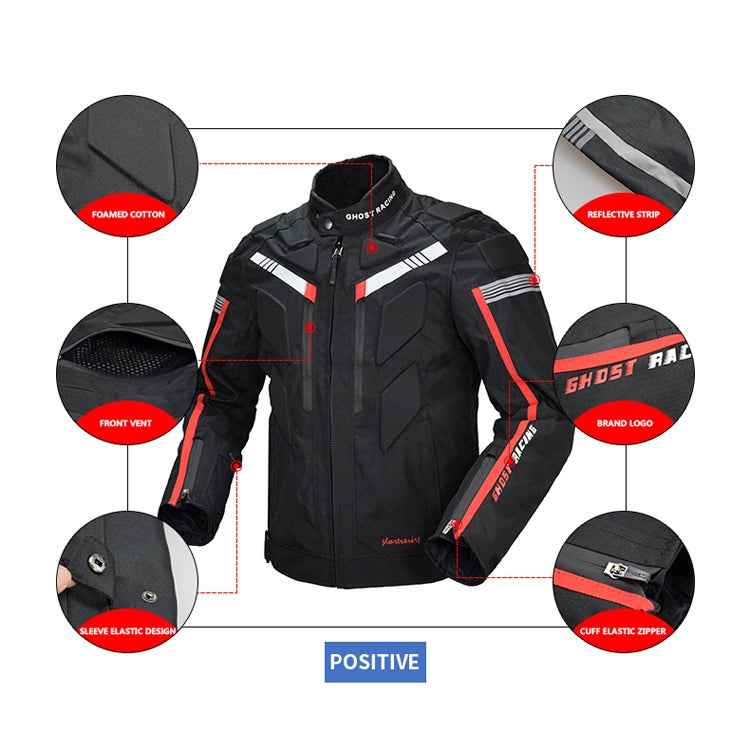 GHOST RACING GR-Y07 Motorcycle Cycling Jacket Four Seasons Locomotive Racing Anti-Fall Cloth, M, L, XXL, XXXL, XXXXL, XXXXXL