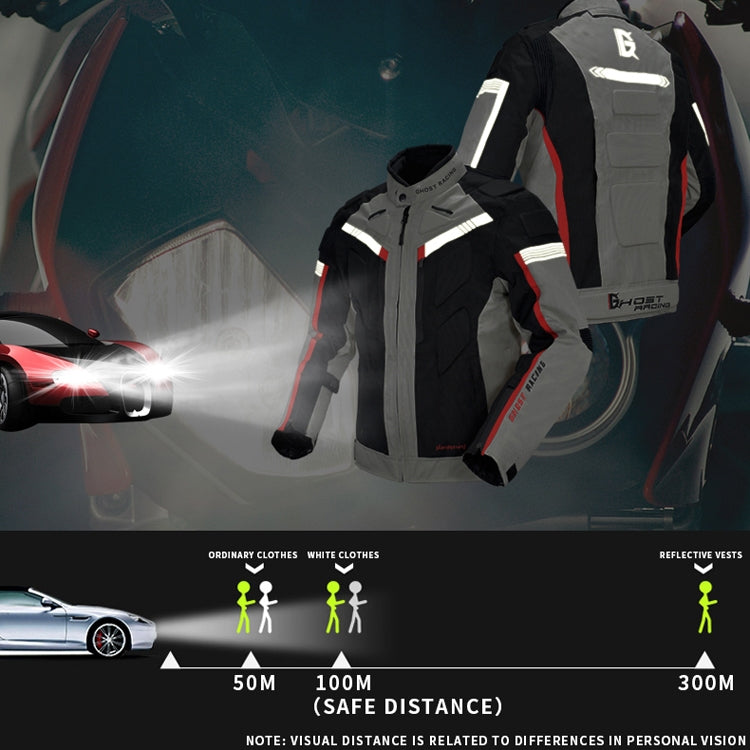 GHOST RACING GR-Y07 Motorcycle Cycling Jacket Four Seasons Locomotive Racing Anti-Fall Cloth, M, L, XXL, XXXL, XXXXL, XXXXXL
