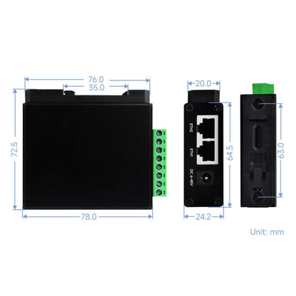 Waveshare RS232 RS485 To RJ45 Ethernet Serial Server, 25108, 25391