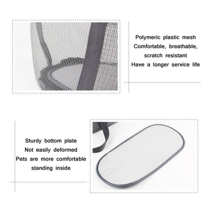 Pttie Baggie Panoramic Breathable Dog Outing Handbag, 0901A Grey + Black, 0901B Grey + Blue, 0901C Grey + Orange