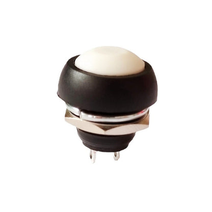 10 PCS Small Waterproof Self-Reset Button Switch, Black, Green, Red, Orange, White, Blue