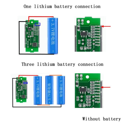 Lithium Battery Fuel Gauge Display Module, Green, Blue