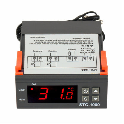STC-1000 Aquarium Incubation Seafood Machine Electronics Number Microcomputer Temperature Controller Switch, 12V