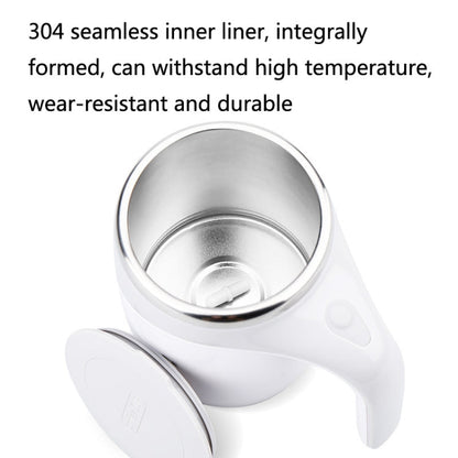 A223 Stainless Steel Automatic Magnetized Coffee Mixing Cup, White, Brown