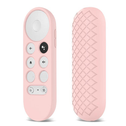2 PCS Silicone Protective Shell for Google Chromecast 2020 Remote Control, Red), (Black), (Silver Gray), (Sky Blue), (White), (Pink)
