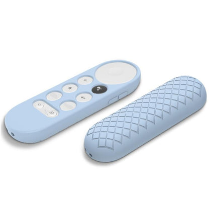 2 PCS Silicone Protective Shell for Google Chromecast 2020 Remote Control, Red), (Black), (Silver Gray), (Sky Blue), (White), (Pink)