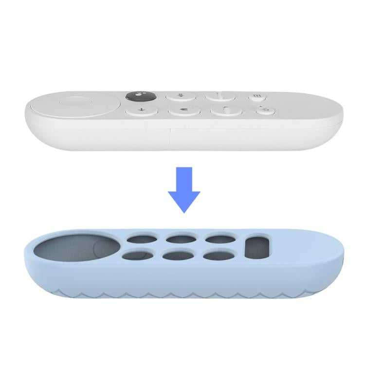 2 PCS Silicone Protective Shell for Google Chromecast 2020 Remote Control, Red), (Black), (Silver Gray), (Sky Blue), (White), (Pink)