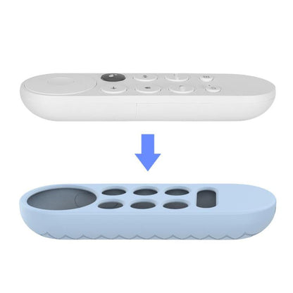 2 PCS Silicone Protective Shell for Google Chromecast 2020 Remote Control, Red), (Black), (Silver Gray), (Sky Blue), (White), (Pink)