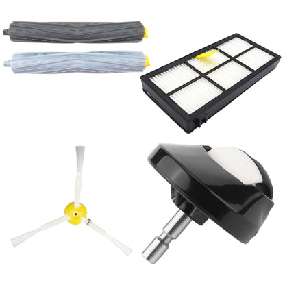 1 Pair Main Brush XR319 Sweeping Robot Accessories For iRobot 8 Series / 9 Series, 1 Pair Main Brush, 10 PCS Side Brush, 5 PCS Filter, 2 PCS Steering Wheel