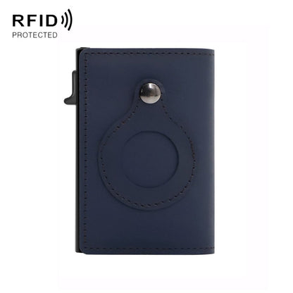 Anti-Theft Positioning Wallet Men Card Holder Mini Wallets For AirTag 2nd Gen / AirTag 1st Gen, Cowhide Blue, Cowhide Black, Cowhide Brown, Cowhide Dark Brown, Cowhide Carbon Fiber