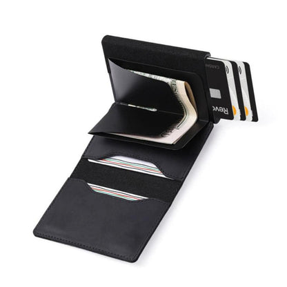 Anti-Theft Positioning Wallet Men Card Holder Mini Wallets For AirTag 2nd Gen / AirTag 1st Gen, Cowhide Blue, Cowhide Black, Cowhide Brown, Cowhide Dark Brown, Cowhide Carbon Fiber