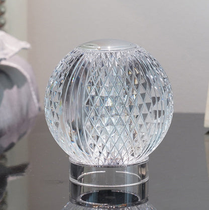 Crystal Ball Small Table Lamp USB Acrylic Night Light, MT2 80 x 80mm, MT1  110 x 110mm