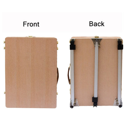 Portable Wooden Portable Sketch Box Aluminum Alloy Easel, Portable Sketch Box