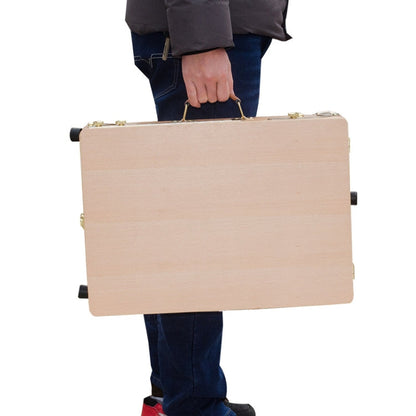 Portable Wooden Portable Sketch Box Aluminum Alloy Easel, Portable Sketch Box