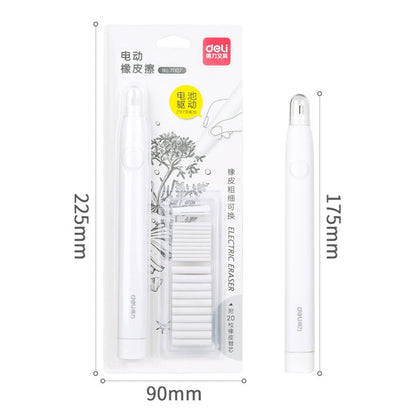 Deli 71107 Electric Eraser Art Can Replace The Core Rubber Core, Black Shell, White Shell