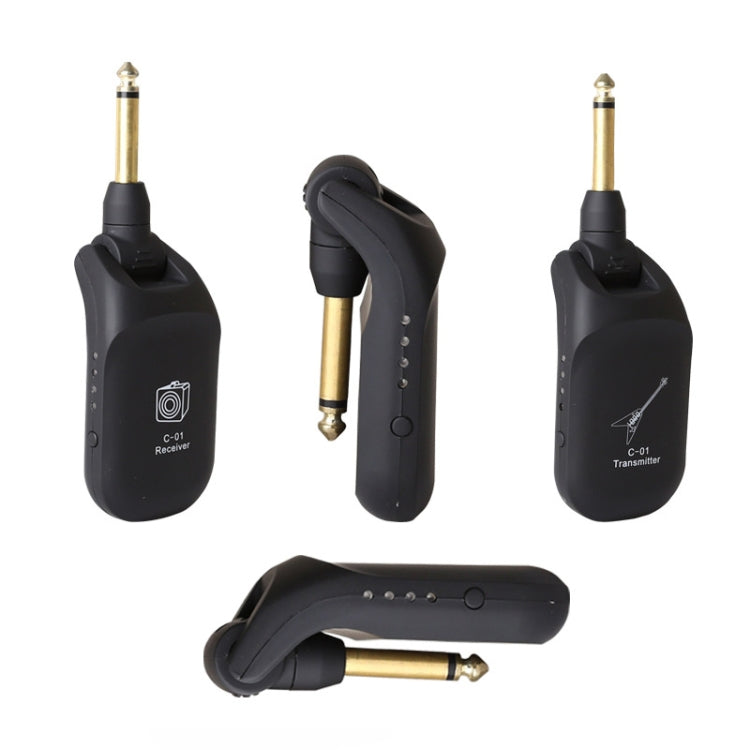C01 Electric Guitar Wireless Audio Transmitter Receiver, Black