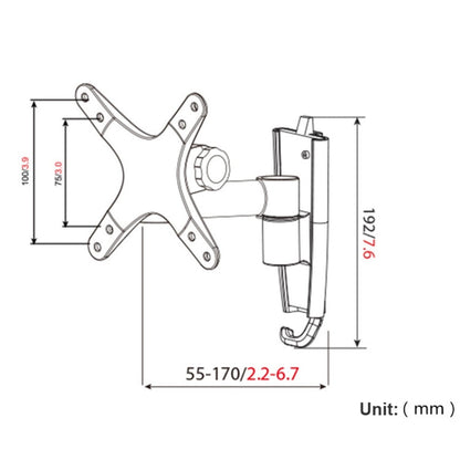 Gibbon Mounts L03 Computer Monitor Wall Mount Bracket Aluminum Alloy Quick Release TV Bracket
