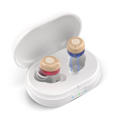 Older Young Sound Amplifier Sound Collector Hearing Aid, (Red Blue), (Black), (White)