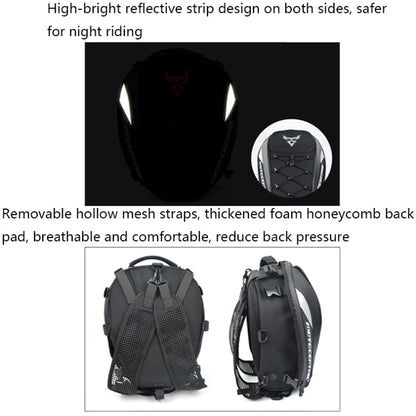 MOTOCENTRIC 11-MC-0102 Motorcycle Rear Seat Helmet Bag, Red, Blue, Green, Gray