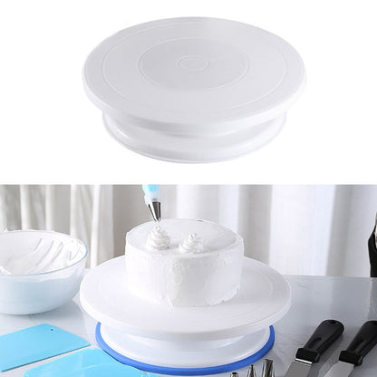 Home Piping Table Cake Turntable, White, Wheat, Blue, Pink