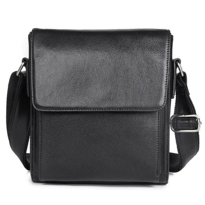 Vintage Crazy Horse Leather Men Shoulder Bag Messenger Bag, Black, Brown, Dark Brown