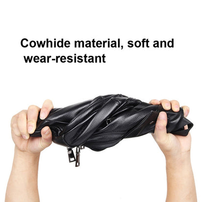 Casual Men Chest Bag First Layer Cowhide Messenger Bag