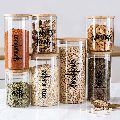 168 PCS Pantry Storage Stickers Waterproof and Oil-proof Food Label Stickers
