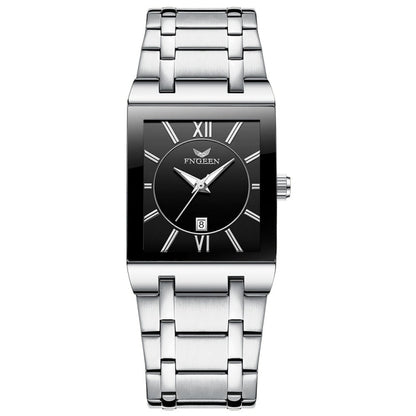 FNGEEN 3627 Waterproof Calendar Men Square Watch, Full Gold Black Surface, Full Gold Gold Surface, Black Belt Rose Shell Black Surface, Black Belt Gold Shell Black Surface, Black Belt Black Shell Black Surface, White Steel White Surface                ...