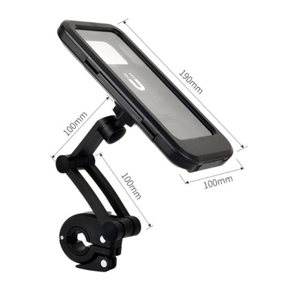Bicycle Mobile Phone Holder Mountain Bike Waterproof Bag, Black