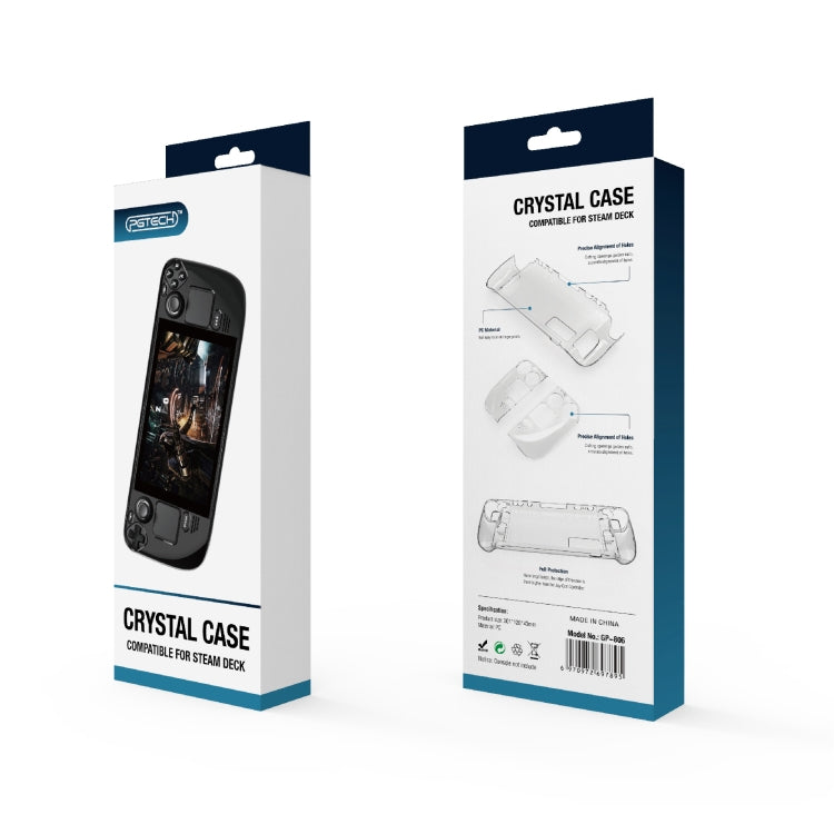 PGTECH Split Crystal Hard Shell Case for Steam Deck Game Console, Crystal Hard Shell Case