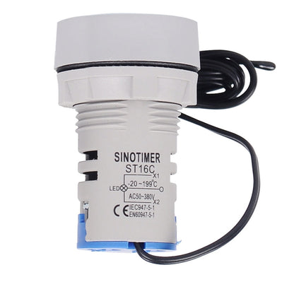 SINOTIMER -20-199 Degrees Celsius Small Temperature Display Indicator, ST16C-05 Yellow, ST16C-01 Red, ST16C-02 White, ST16C-03 Blue, ST16C-04 Green