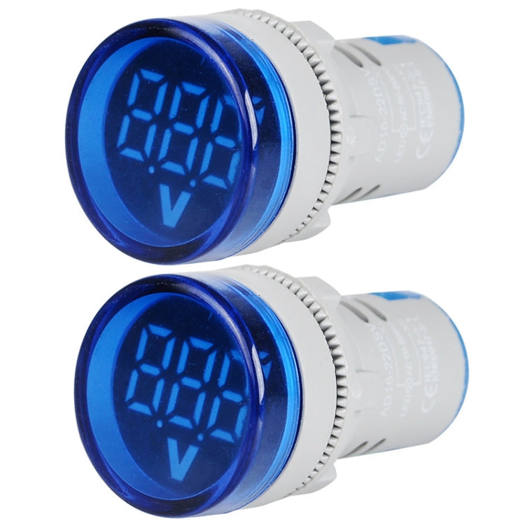 2 PCS DC Voltage Signal Indicator 22mm Round 6-100V Universal Voltmeter, 6-100V Yllow, 6-100V Red, 6-100V White, 6-100V Blue, 6-100V Green