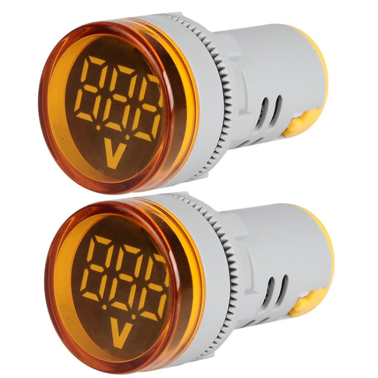 2 PCS DC Voltage Signal Indicator 22mm Round 6-100V Universal Voltmeter, 6-100V Yllow, 6-100V Red, 6-100V White, 6-100V Blue, 6-100V Green