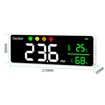 Wall-mounted Decibel Meter Temperature & Humidity Detector