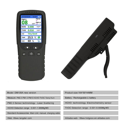 Indoor Haze Dust Formaldehyde Air Quality Detector